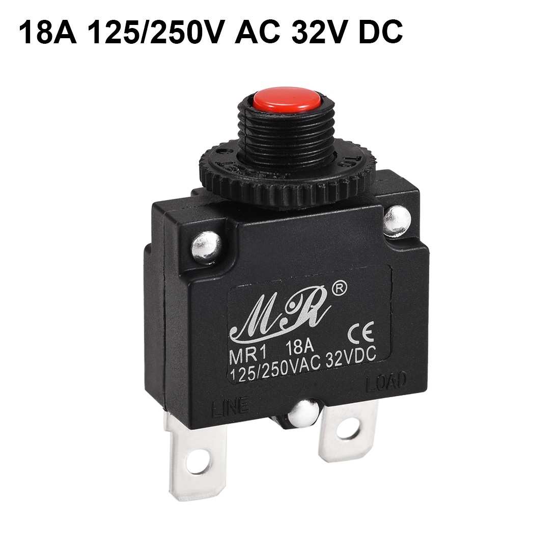 2pcs 18 A Push Button Manual Reset Overload Protector Thermal Circuit Breakers
