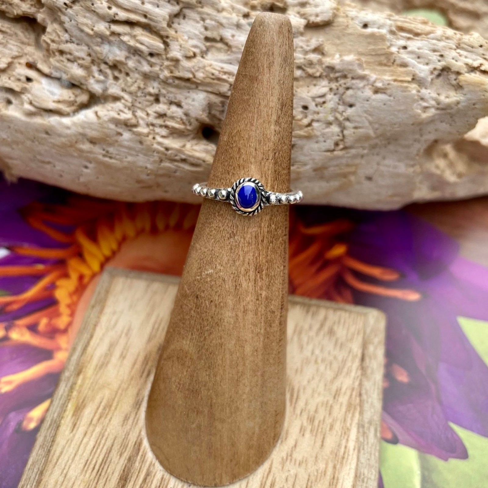 Lapis Bali Style Sterling Silver Toe Ring