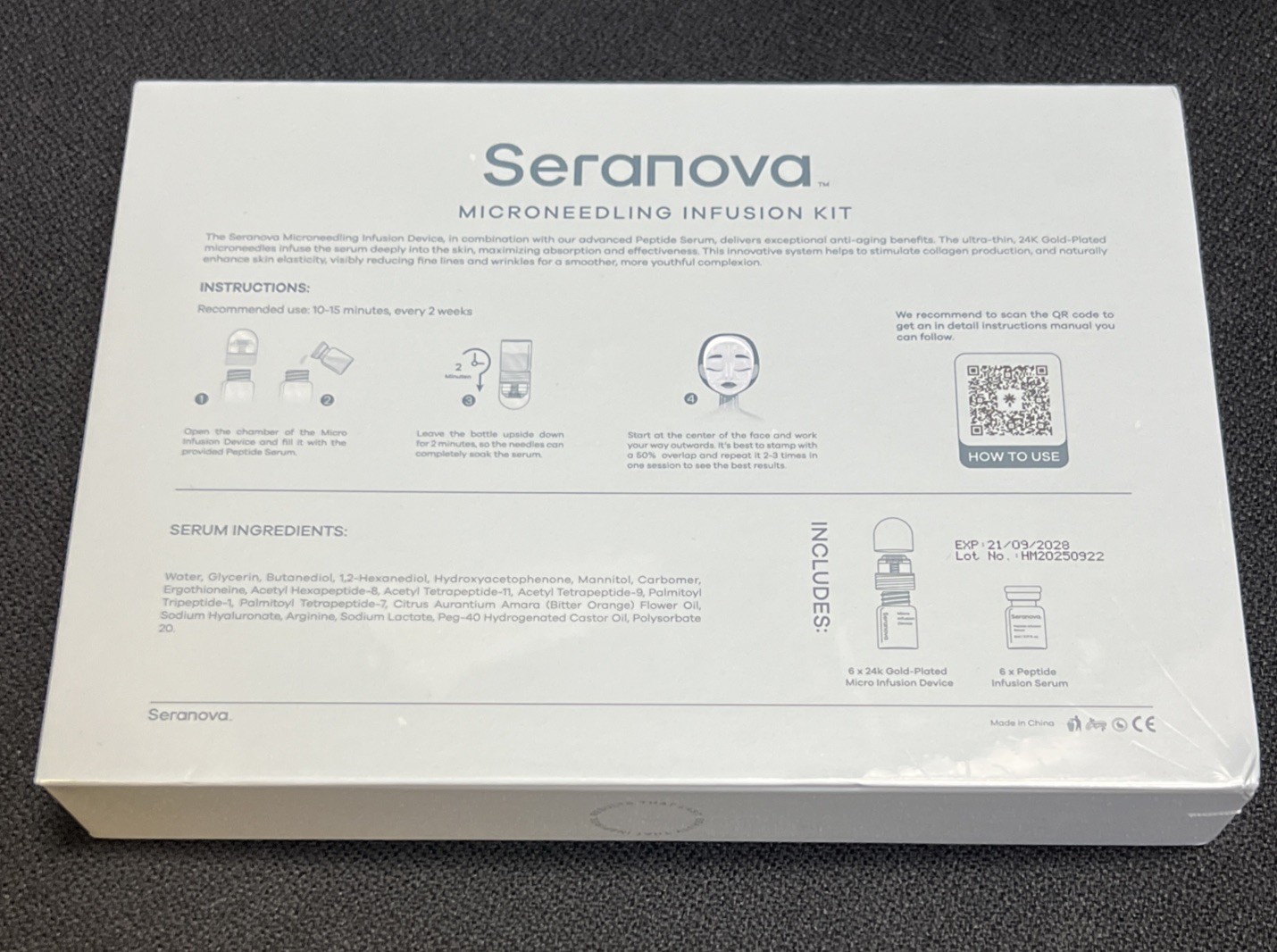 Seranova Microneedling Infusion Kit Anti-Aging Solution, 3 Month Supply