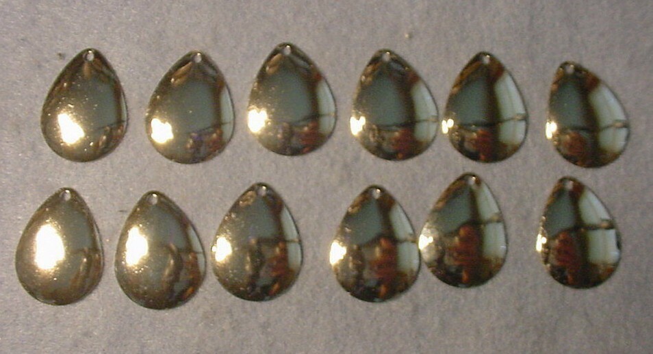 Lot of 12 Worth Mfg No 4 Nickel Colorado Spinnerbait #4 Blades 93824