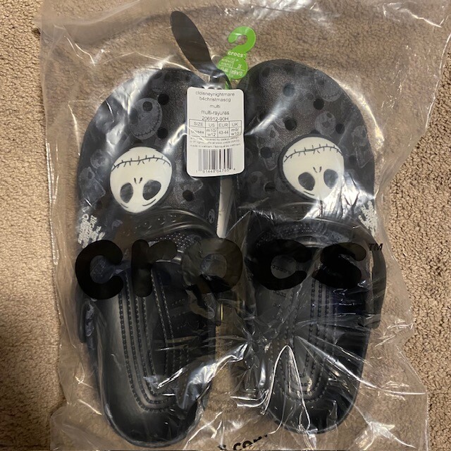 Crocs Disney Nightmare Before Christmas Glow In The Dark Clogs 8, 9, 10, 11 Size