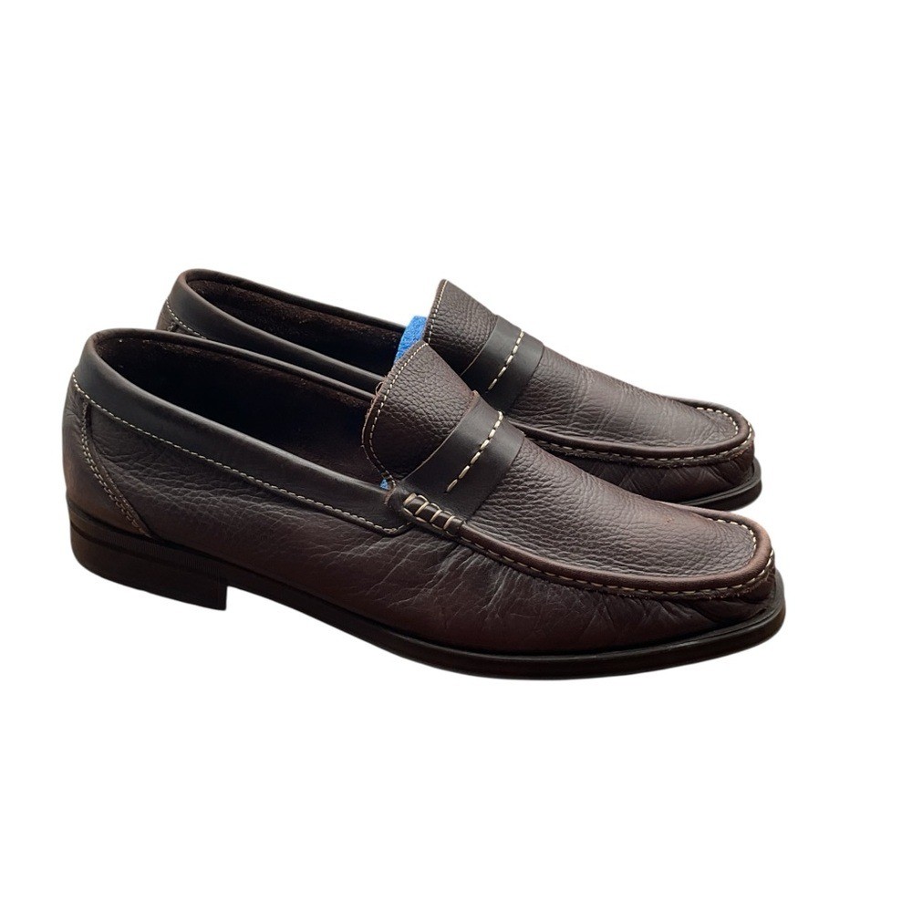 Sandro Moscoloni Rich Brown Leather Slip-Ons 12D