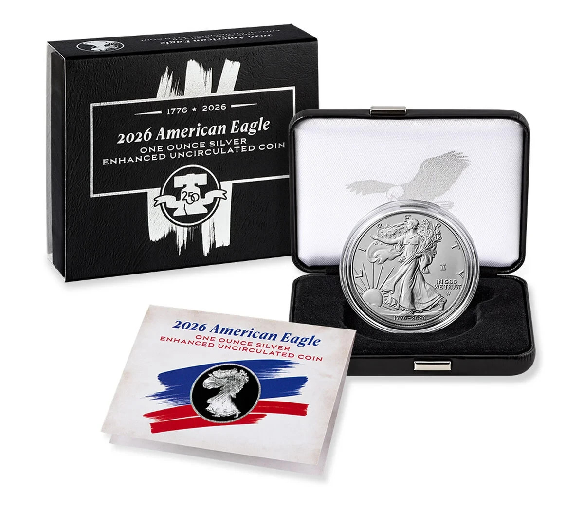 American Eagle 2026 One Ounce Silver Enhanced Uncirculated Coin Ready to Ship