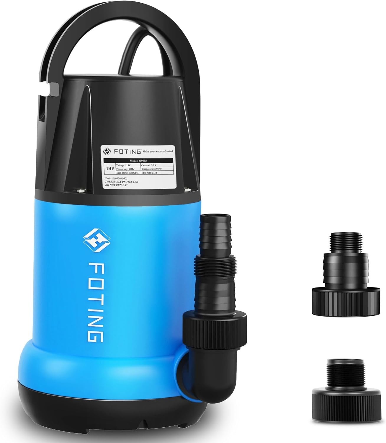 Energy Efficient 1HP Submersible Pump - Manual Operation for Quick Water Removal