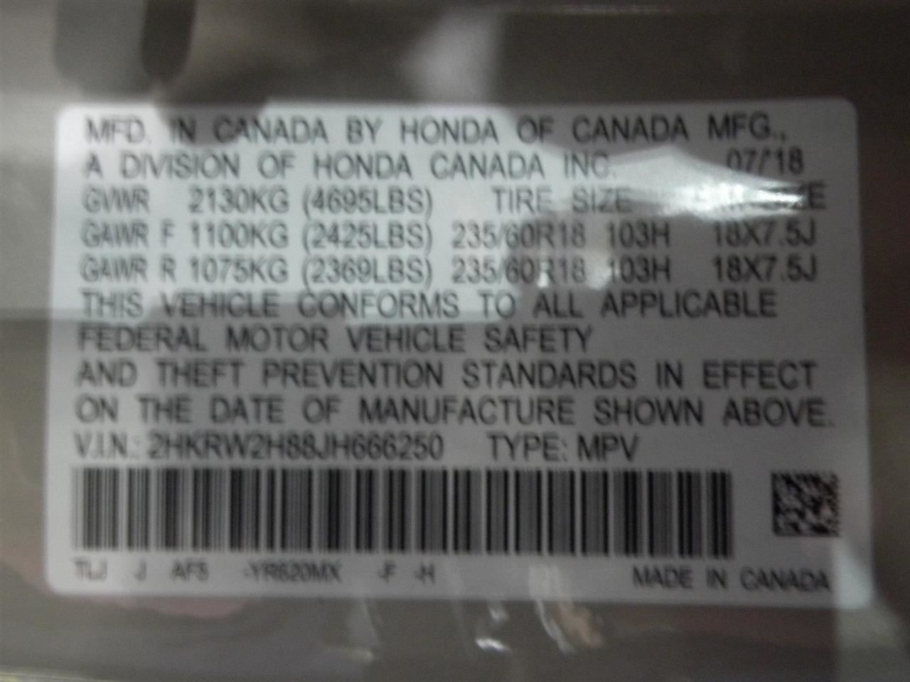 2018 CR-V 1.5L Upper Air Shutter