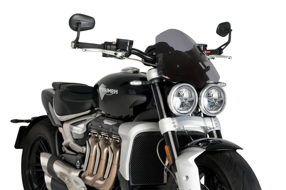 Puig Naked New Gen Touring Windscreen Dark Smoke 2020-2023 Triumph Rocket 3