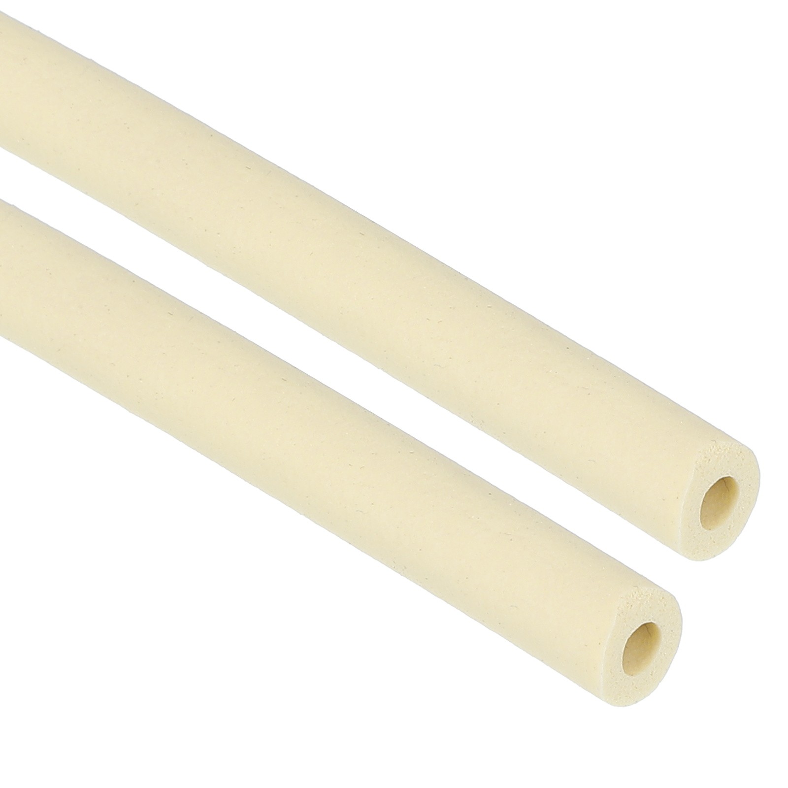 3mm ID x 6mm OD Pipe Insulation Foam Tube Cover Wrap EPDM Tubing 2pcs Beige