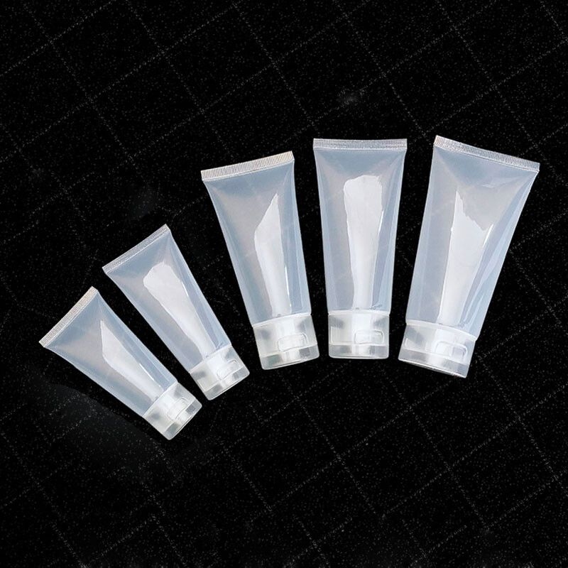 Plastic Cosmetic Soft Tubes Bottles With Flip Lids Empty Travel Sample Container