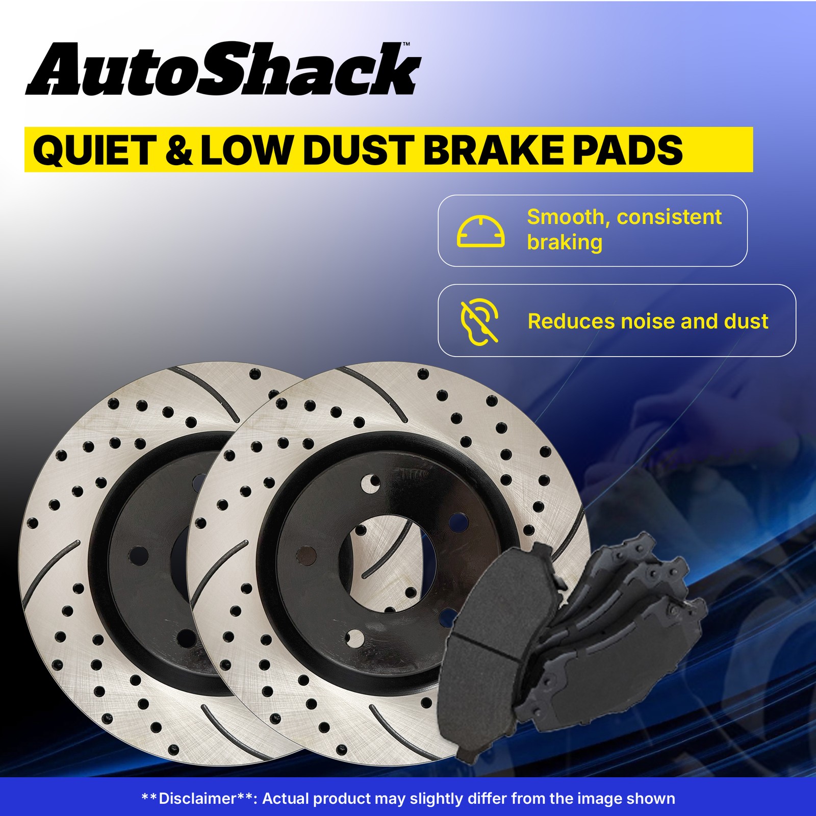Front Drilled Disc Rotors Ceramic Brake Pads for Ford Escape Volvo S40 C70