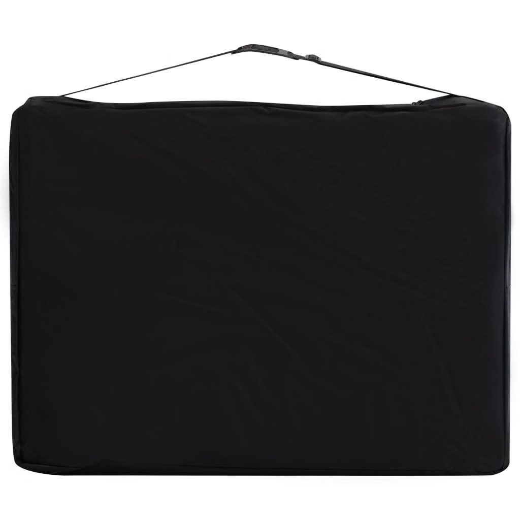 2-Zone Foldable Massage Table Aluminum White and Pink