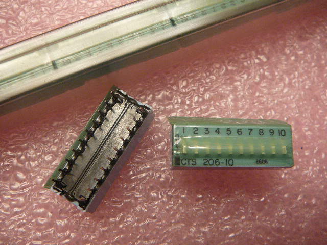 CTS 206-10 DIP Switch Slide 10 Position SPST 2.54mm  **NEW**  Qty.4
