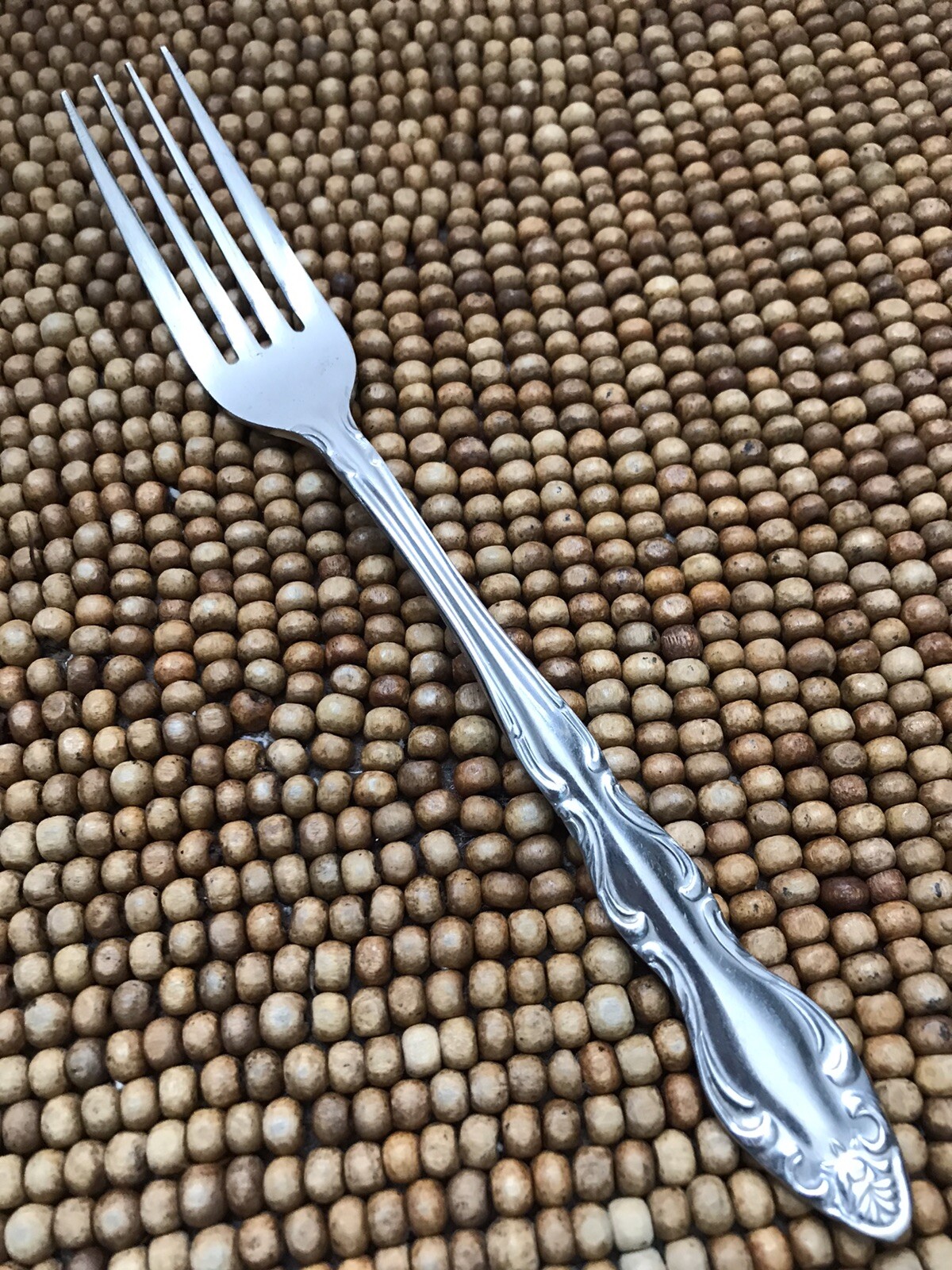 Carlyle Silver jh Stainless Glossy Outline Scroll CAY1 DINNER FORK 7 5/8”