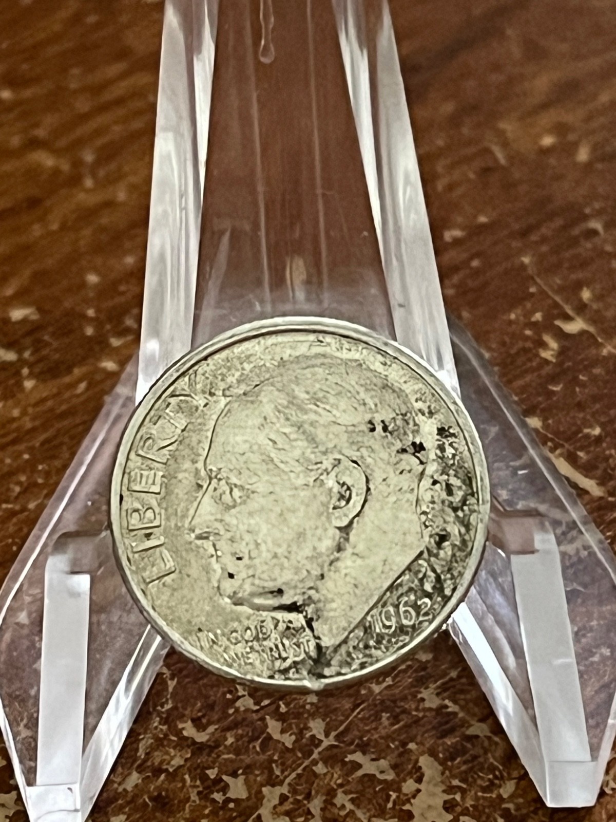 1962-D D/D Roosevelt Dime  Double Die  Reverse.  -ERROR # RAV51