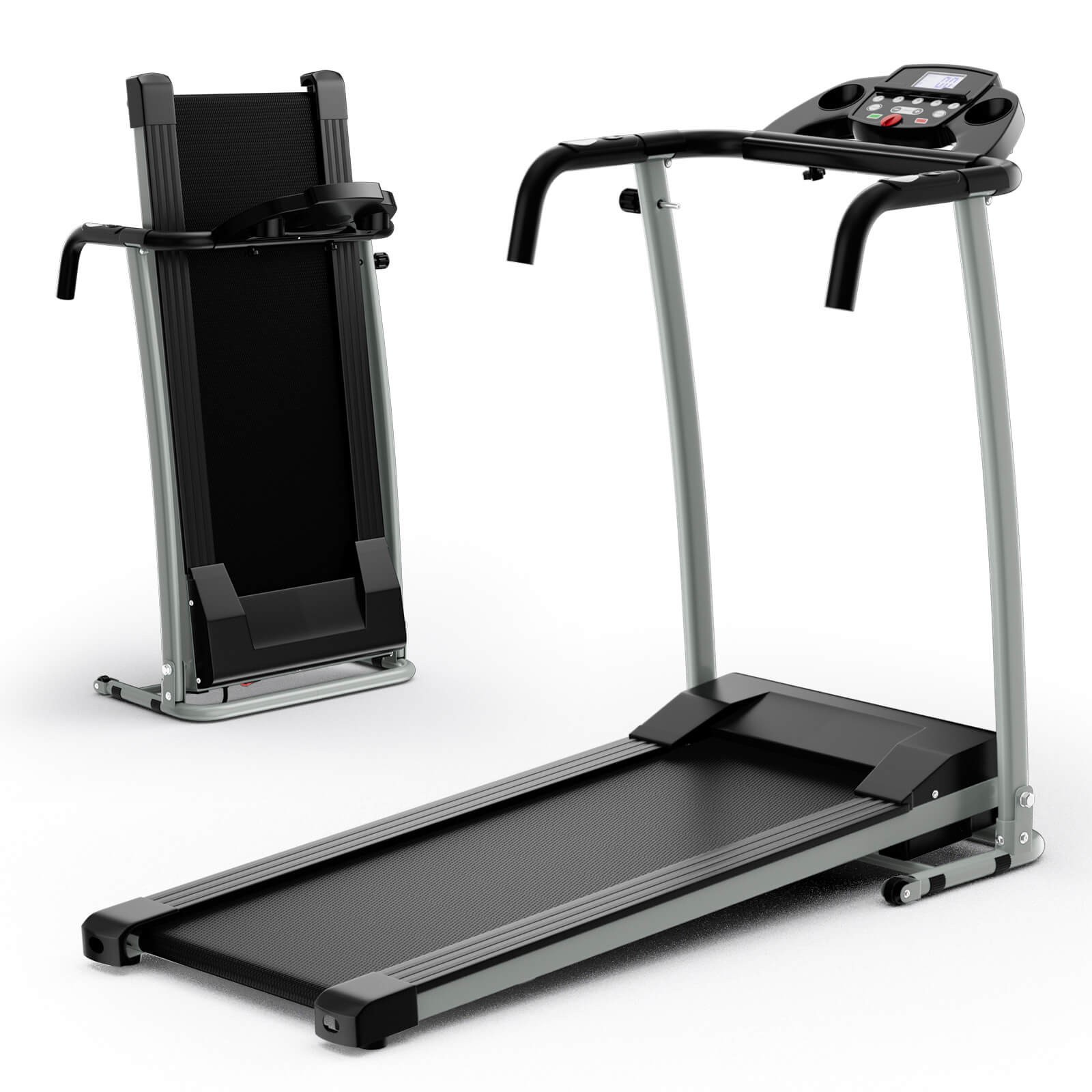 Folding 2 HP Treadmill Motorized Running Machine 12 Preset Program & LCD Display