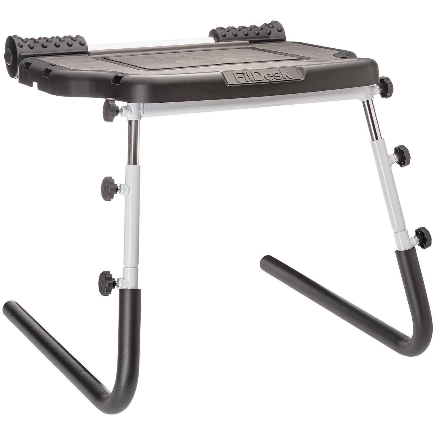 Portable Standing Desk Converter with Massage Rollers Forearm Supports