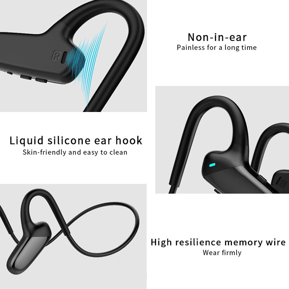Bluetooth 5.0 Bone Conduction Headphones Sports Stereo Wireless Earphone Headset