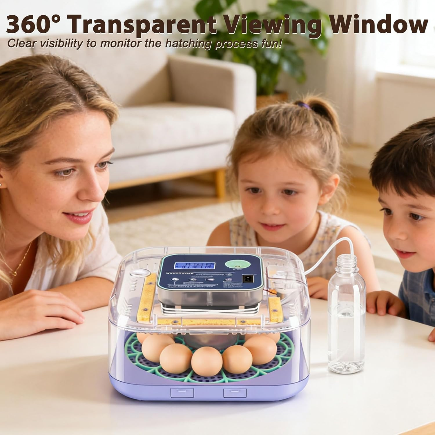 Digital Egg Incubator 12-24 Eggs with Auto Turner & Smart Control System