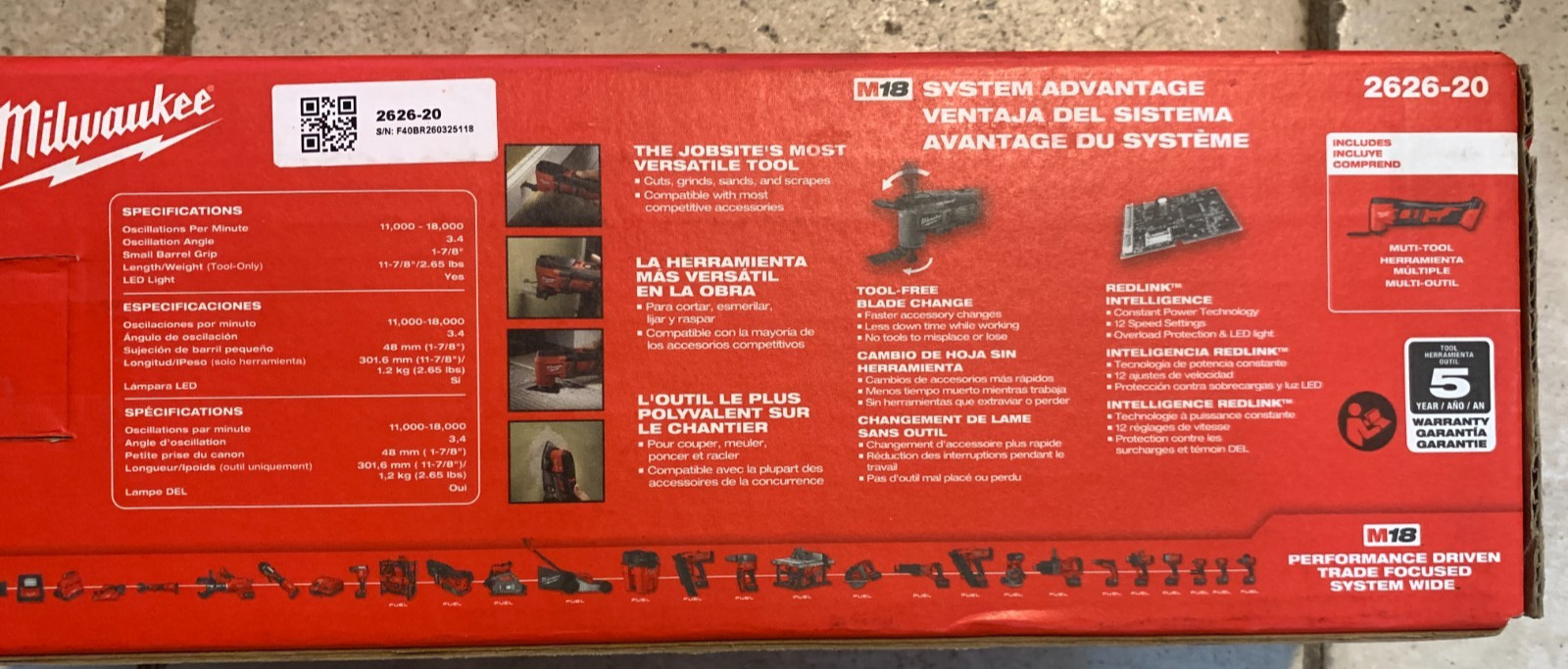 Milwaukee 2626-20 M18 Cordless Multi-Tool