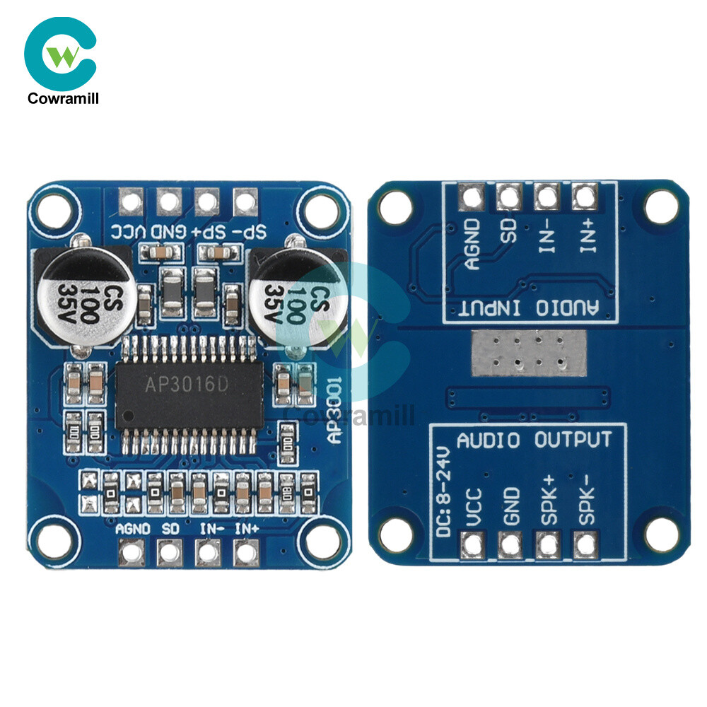 DC 8-24V Digital Amplifier Board Mono 10W/20W/30W Output Power Amplifier Module