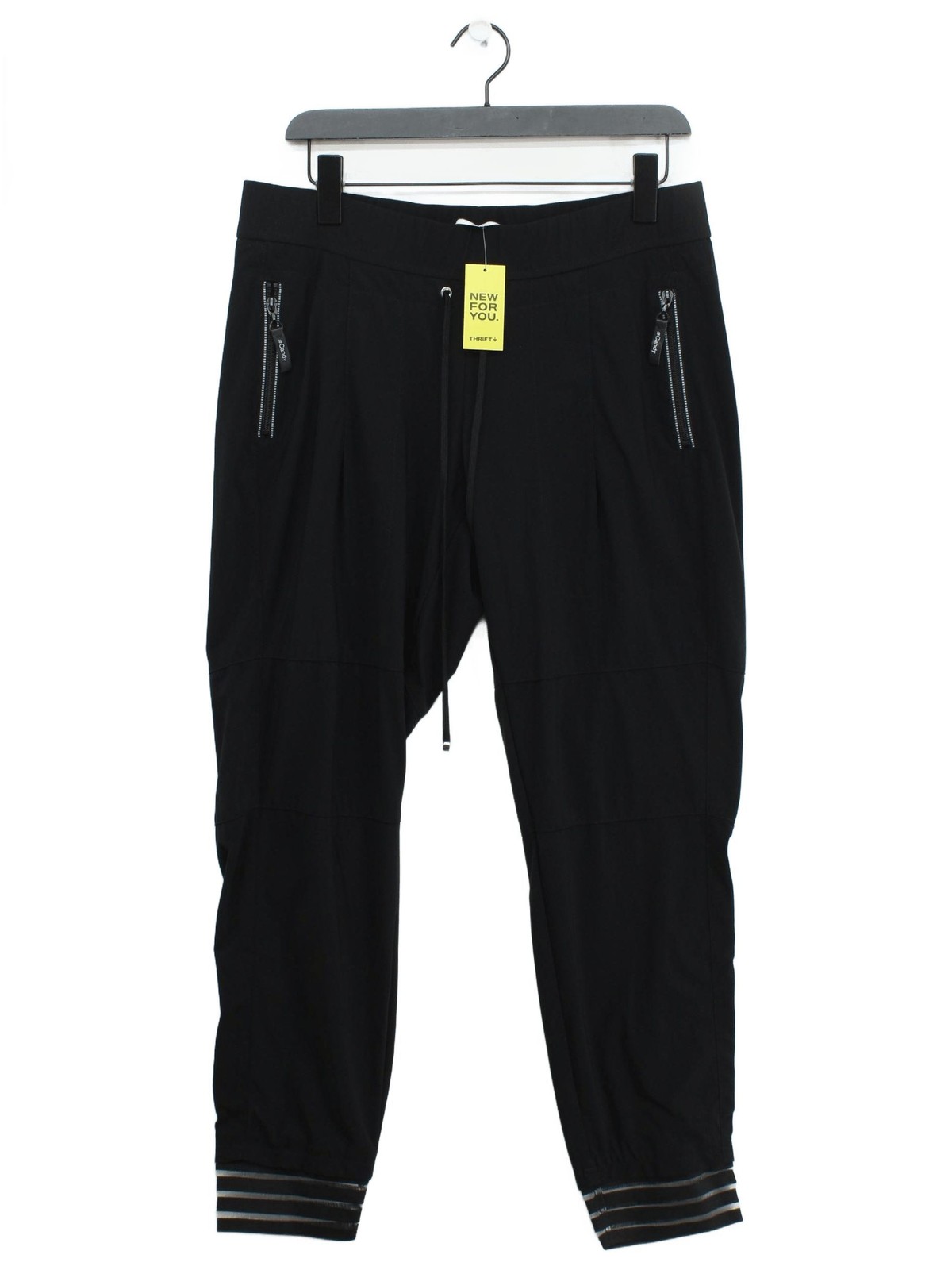 Raffaello Rossi Men's Sports Bottoms L Black Polyamide with Elastane Sweatpants