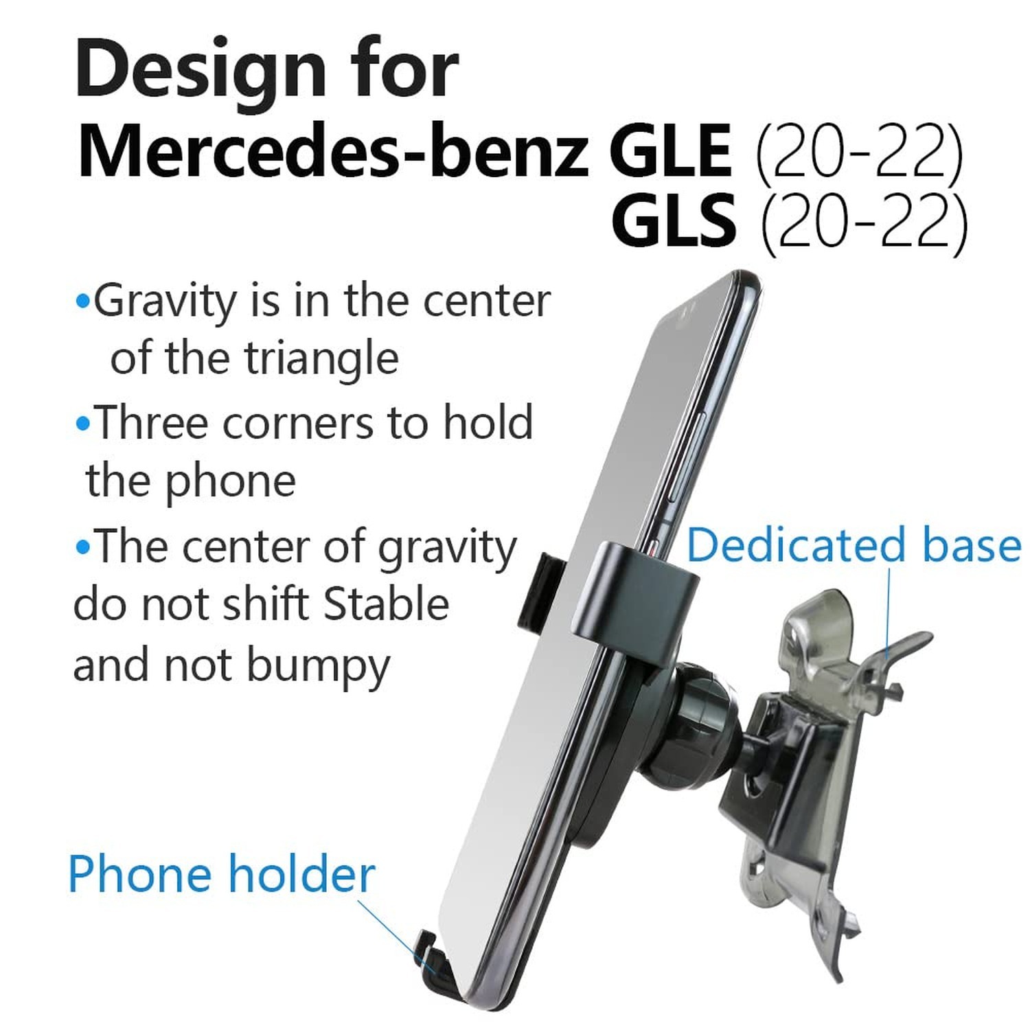 Car Phone Holder for 2020-2025 Mercedes Benz GLE Class, 2020-2025 GLS Class A...