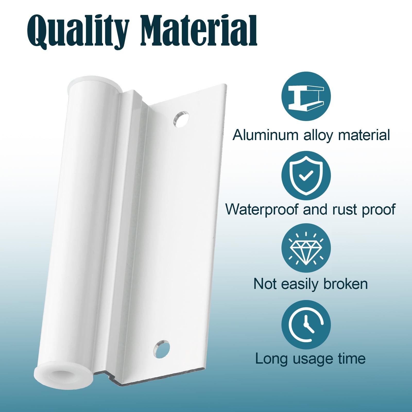 Lower Screen Door Hinge Leaf for Anderson Storm Replacement, White