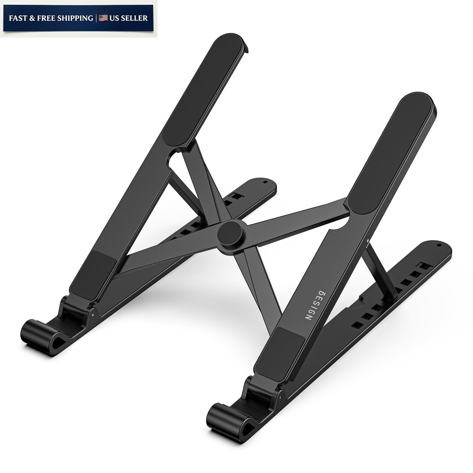 BESIGN LS01 Pro Ergonomic Laptop Stand, Plastic Riser, Portable Black