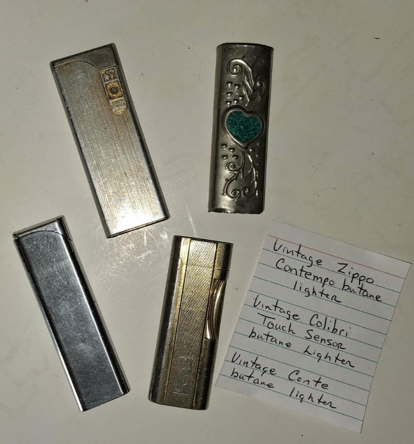 Lot of Lighters Calibri, Zippo, Unbranded made in Japan, and 1 Lighter Shell