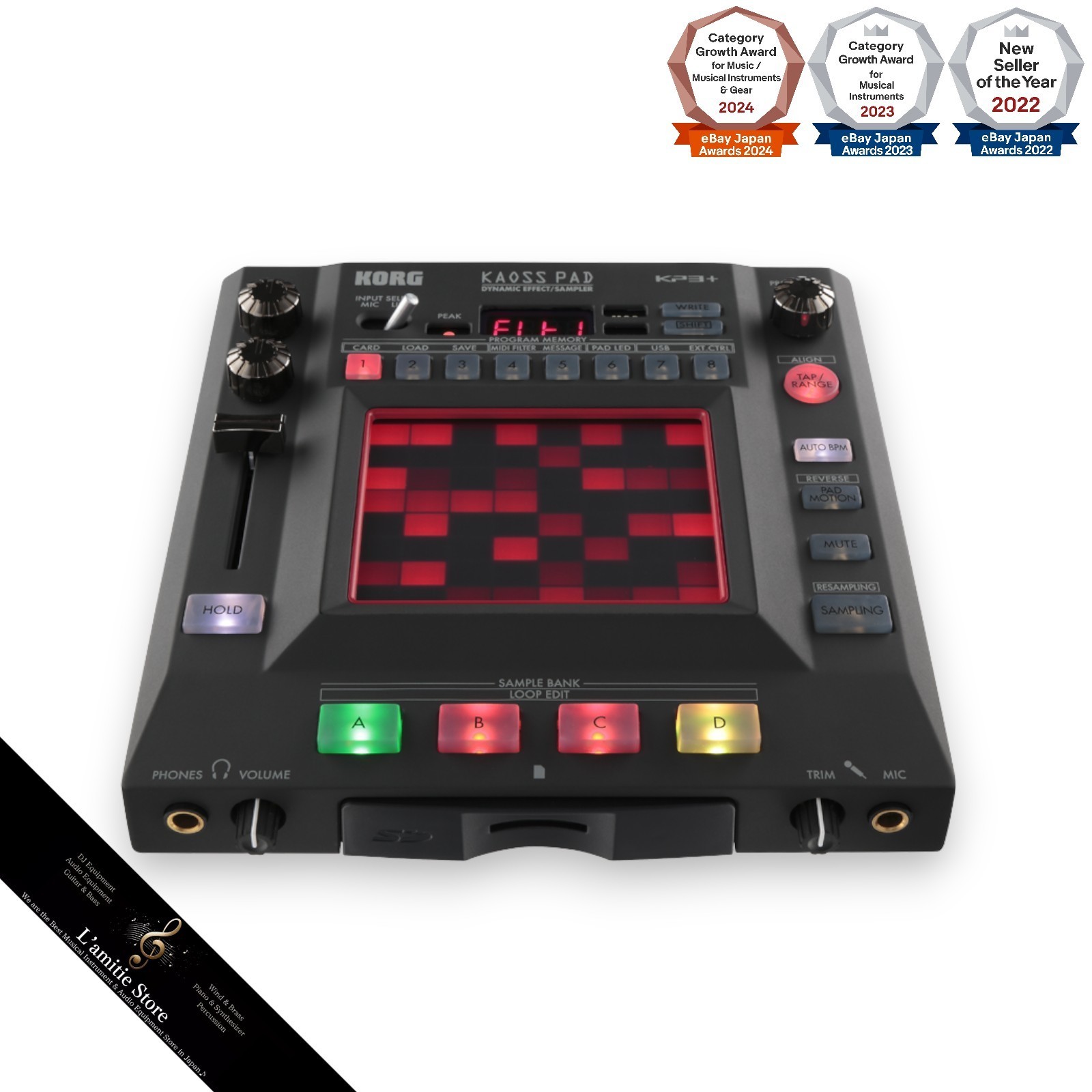 KORG KAOSS PAD KP3+ KP3 Plus Dynamic Effect Sampler DJ Touch Pad Multi Effecter