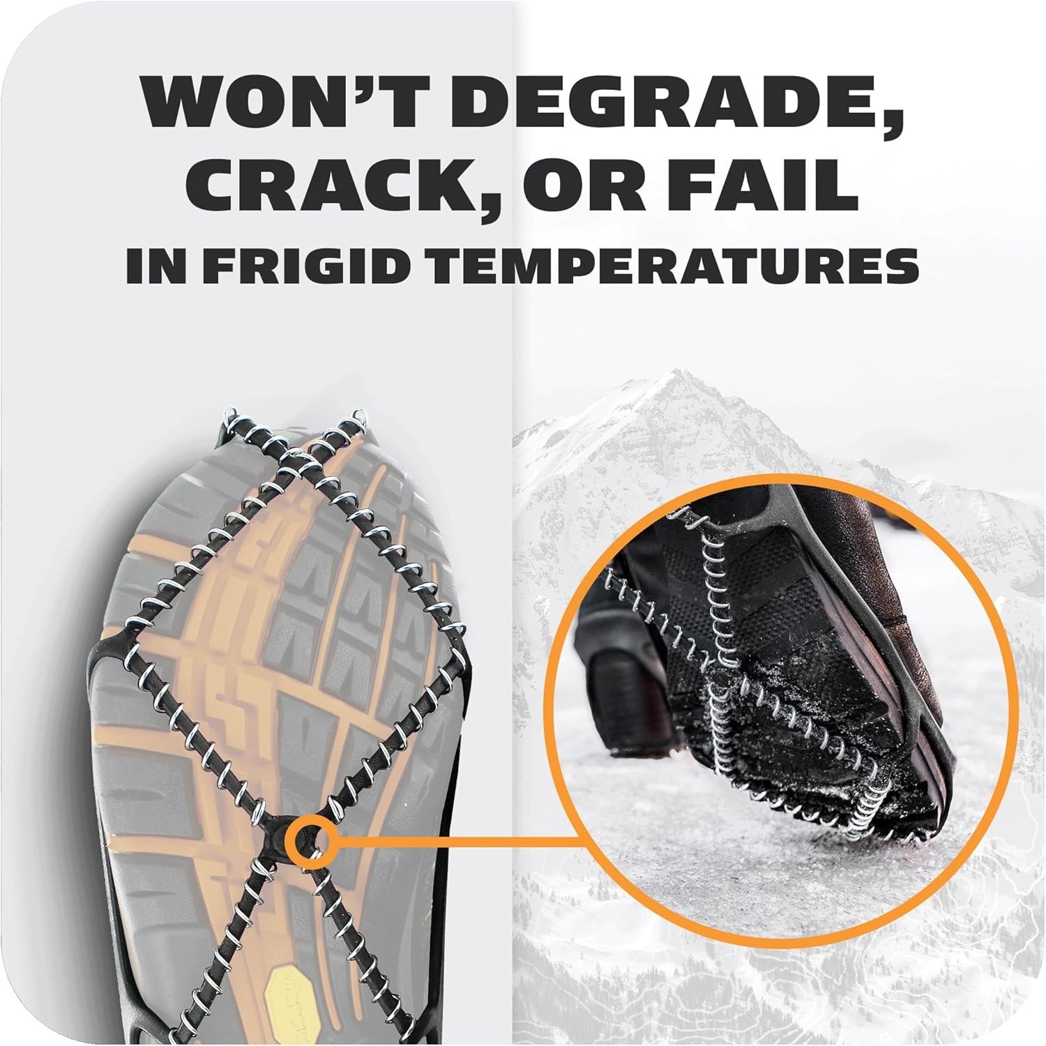 Walk Traction Cleats 360 Degree Grip on Snow Ice Multi Terrain Surfaces