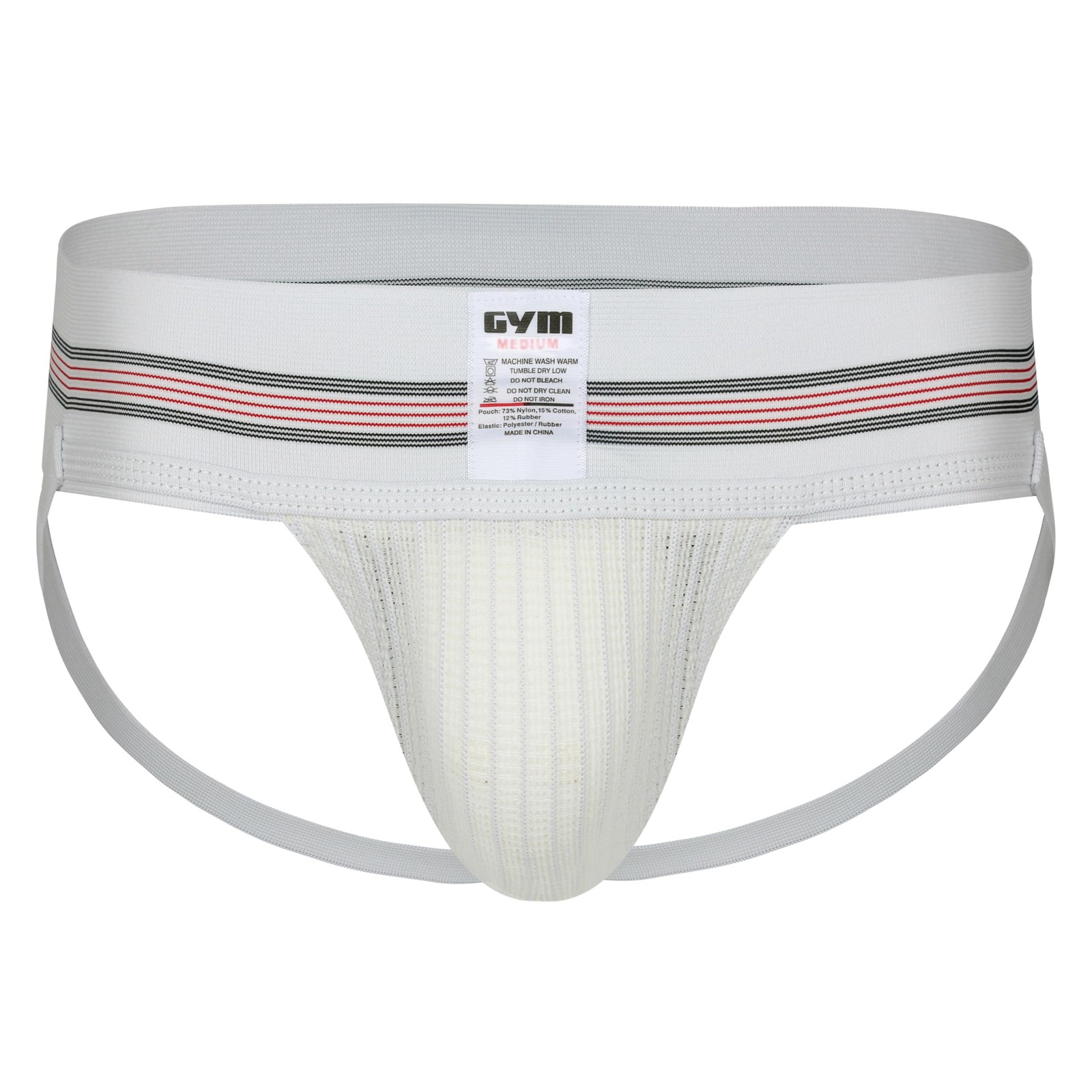 Mens Old School Jockstrap (Large, White, 1-Pack)