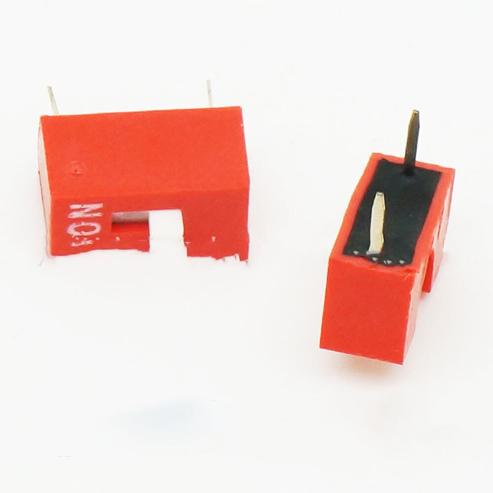 10PCS Slide Type Switch Module 1 Bit 2.54mm 1 Position Way DIP Red Pitch NEW