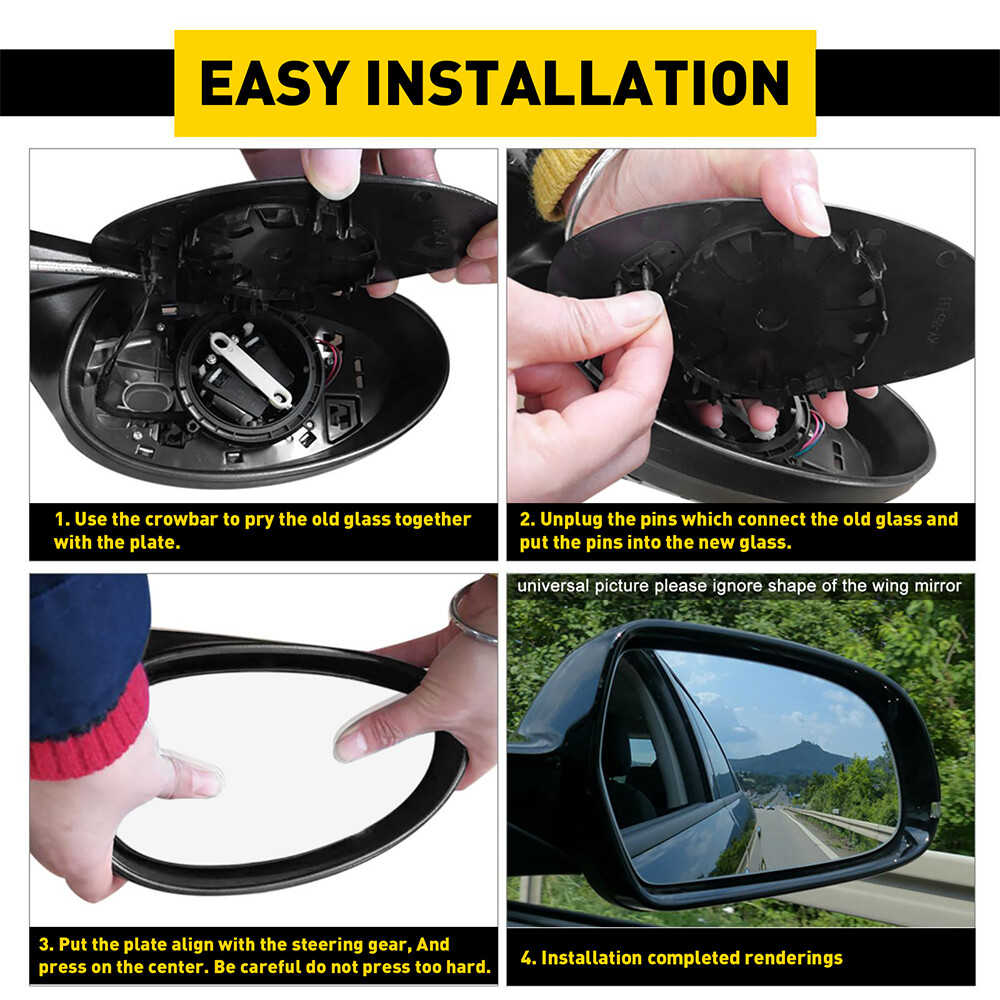 Right Side Mirror Glass Heated For BMW E81 E90 E91 E92 325i 328i 335i 2009-2013