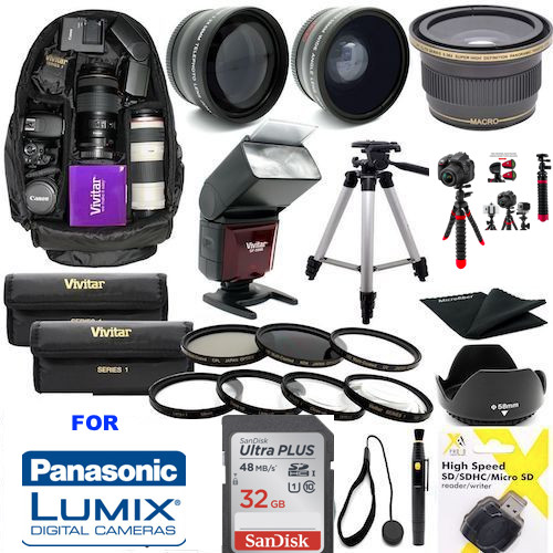Panasonic Lumix G7  32GB PRO MEGA HD KIT LENSES FILTER-FLASH-TRIPOD-BACKPACK