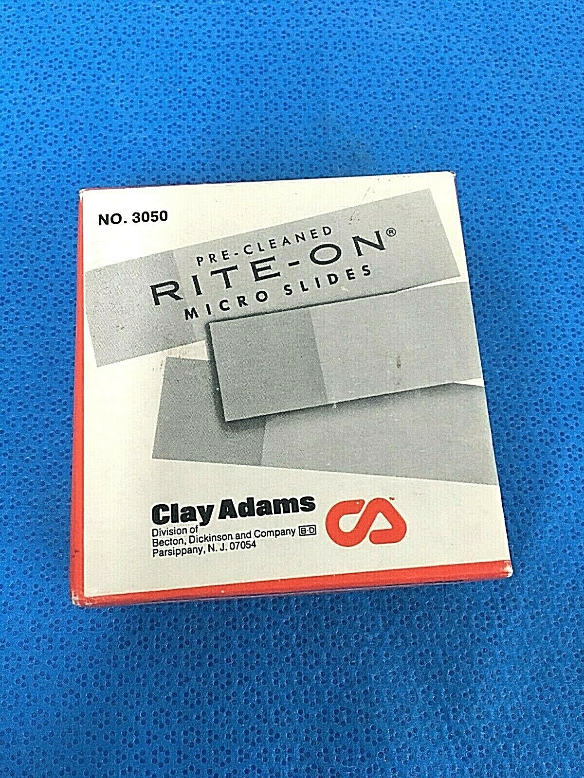 Clay Adams No. 3050 Pre-Cleaned Rite-On Micro Slides. NEW.