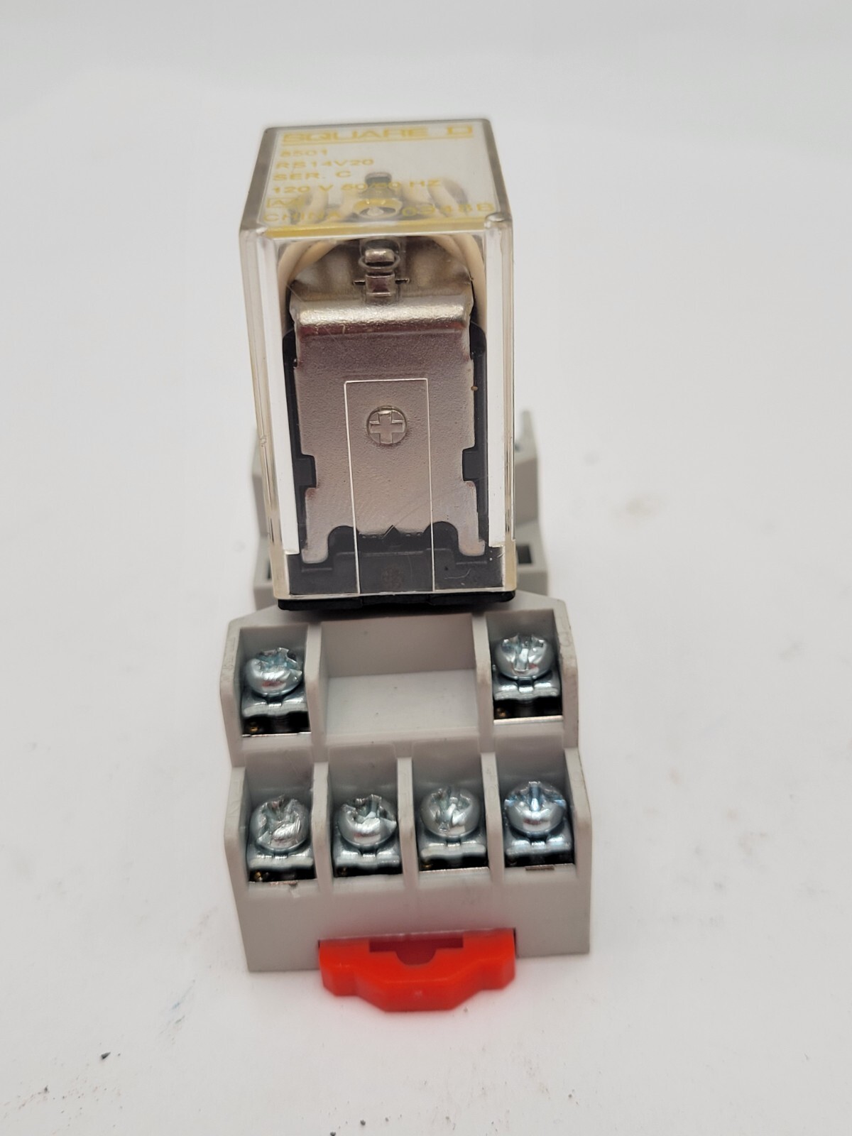 Square D 8501RS14V20 General Purpose Relay Coil 120V with 8501NR45 Socket Base