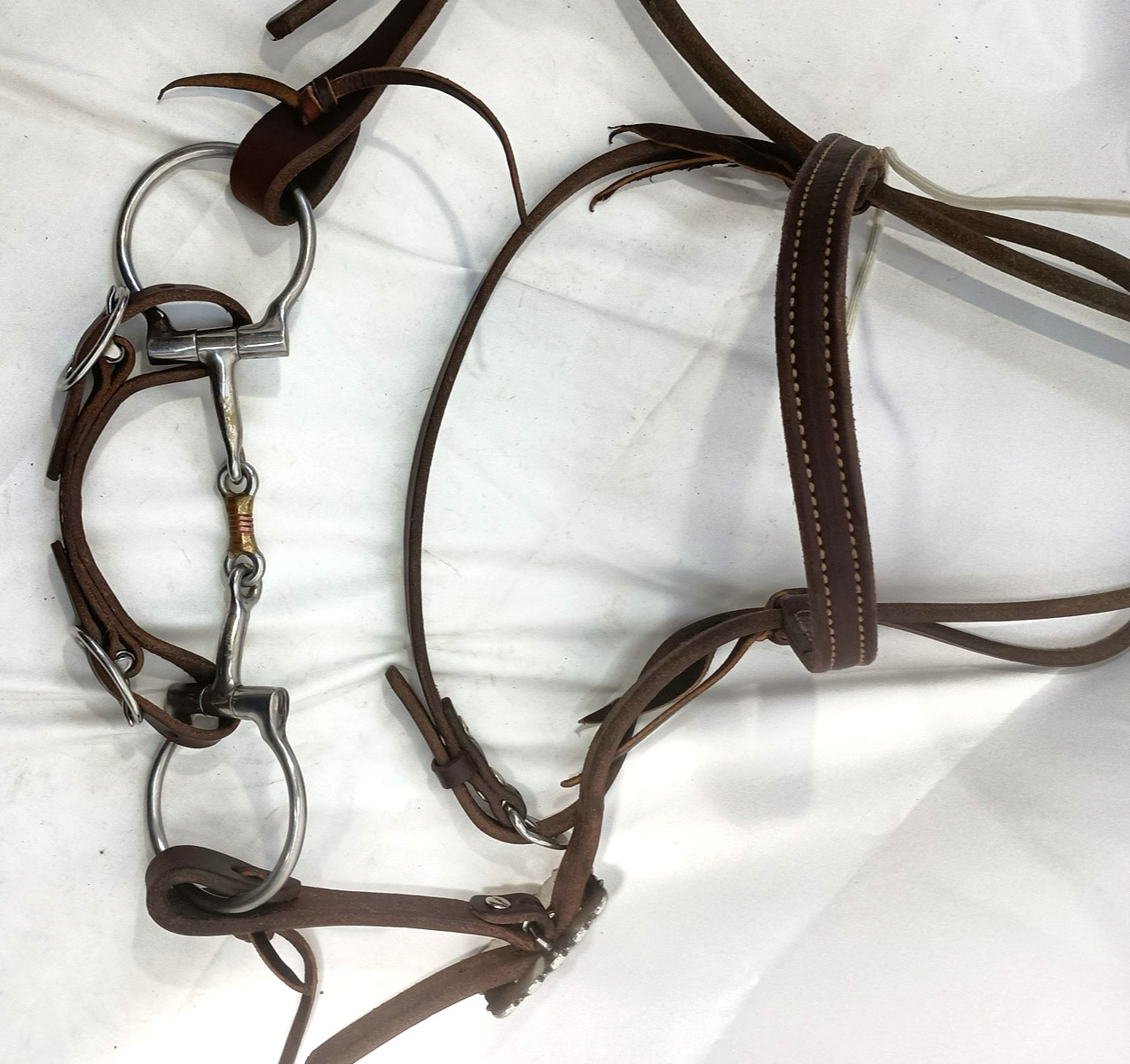 Weaver Leather Headstall with Bit and Chinstrap, Excellent Used Condition!