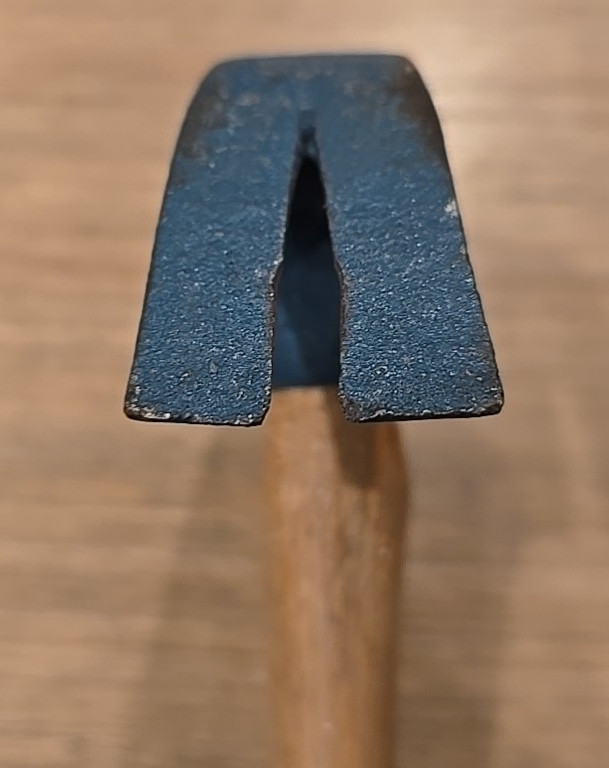 Vintage 16 oz Blue Head Claw Wood Handle Hammer