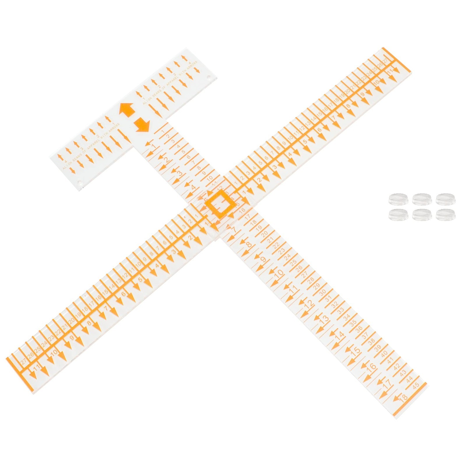 T-Shirt Alignment Ruler Guide Tool Set - Acrylic Design Centering for Easy Sewin