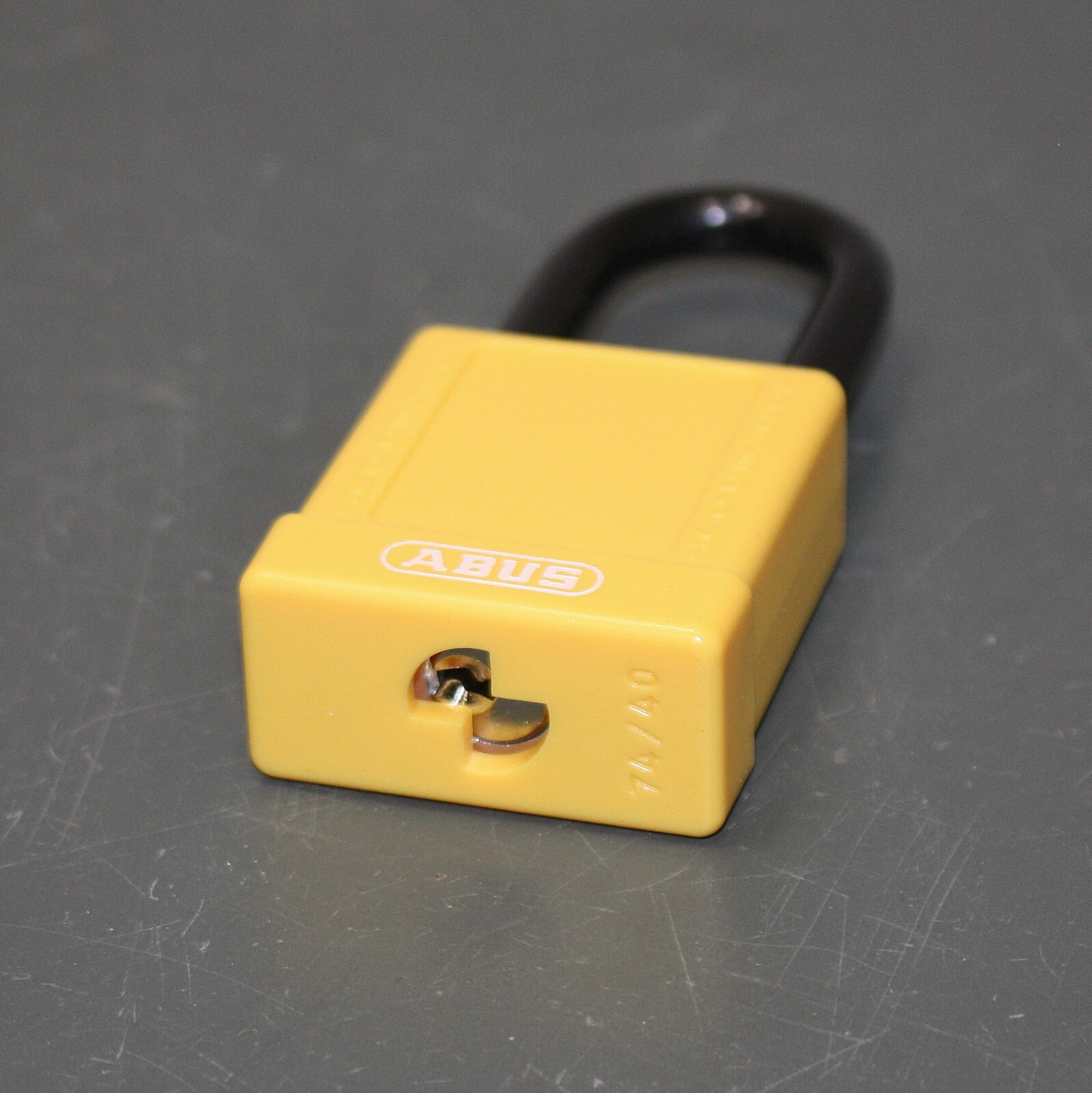 (20) Abus Lockout Padlock 74/40 KD YELLOW, Keyed Different, Plastic Covered