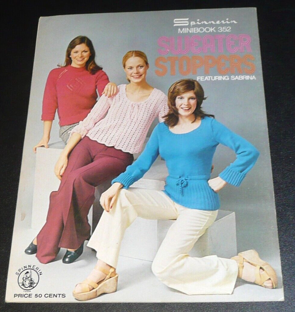 Spinnerin minibook 352 SWEATER STOPPERS Crochet Pattern Leaflet