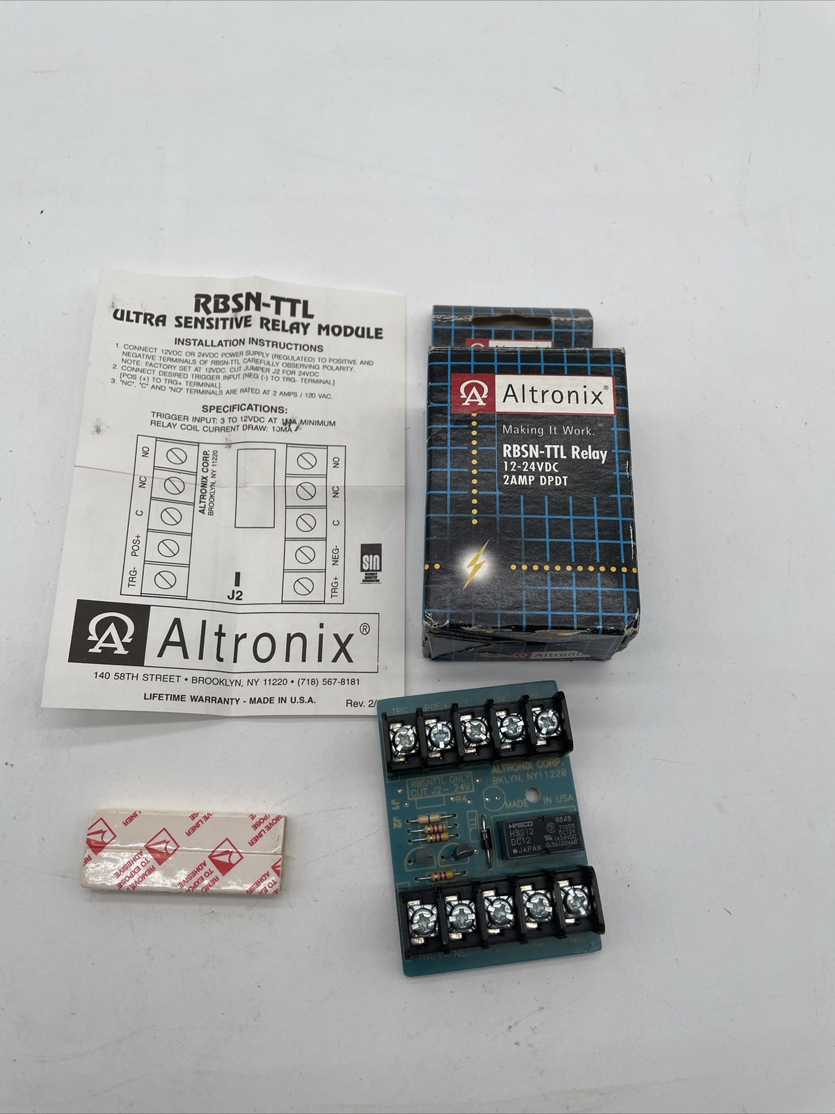 Altronix RBSN-TTL Relay Module  NEW FREE SHIPPING