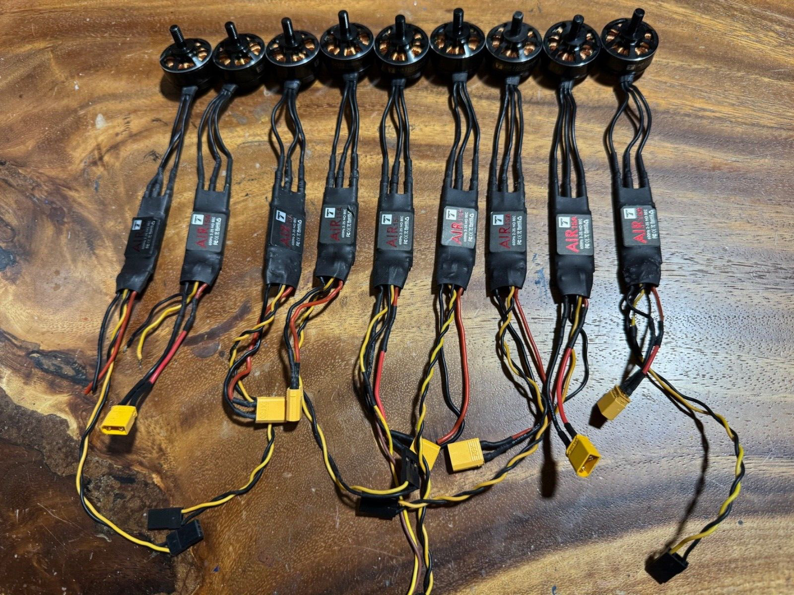 Lot of 9 Tiger Motors Air Gear AIR2205 2000kv CCW Motor with AIR 15A ESC