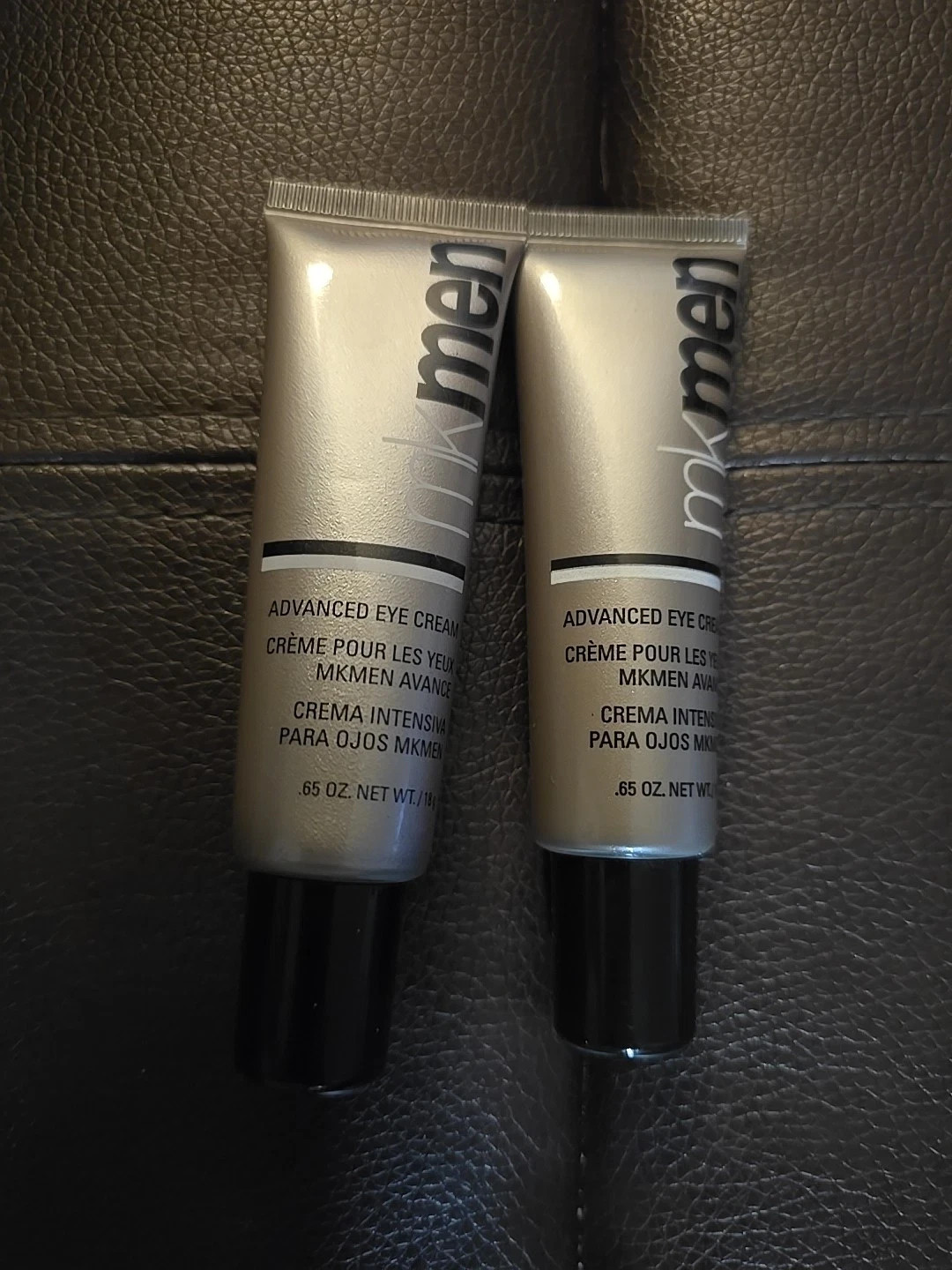 2 Mary Kay MK MEN Advanced EYE CREAM Oil Free NWOB .65 Oz Discontinued (O2)
