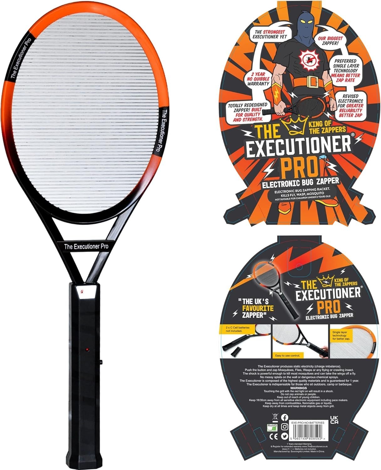 Lightweight Electric Fly Swatter & Zapper for Effective Outdoor Bug Control