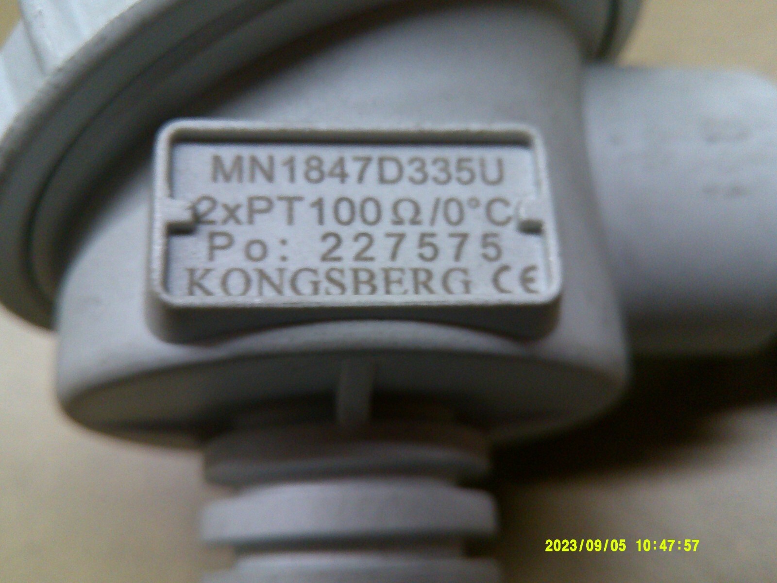 Kongsberg Temperature Sensor MN1847D335U