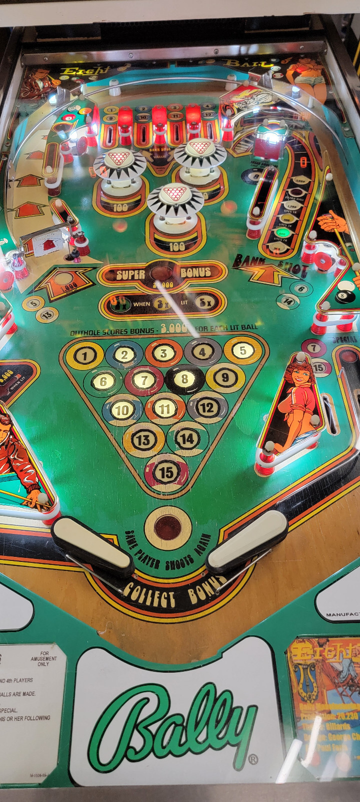1977 Bally 8 Eight Ball Pinball Machine