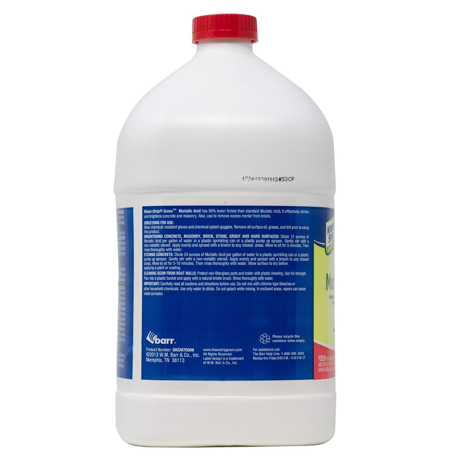 Klean-Strip Green GKGM75006 Safer Muriatic Acid 128 Fl. Oz., Pack Of 1