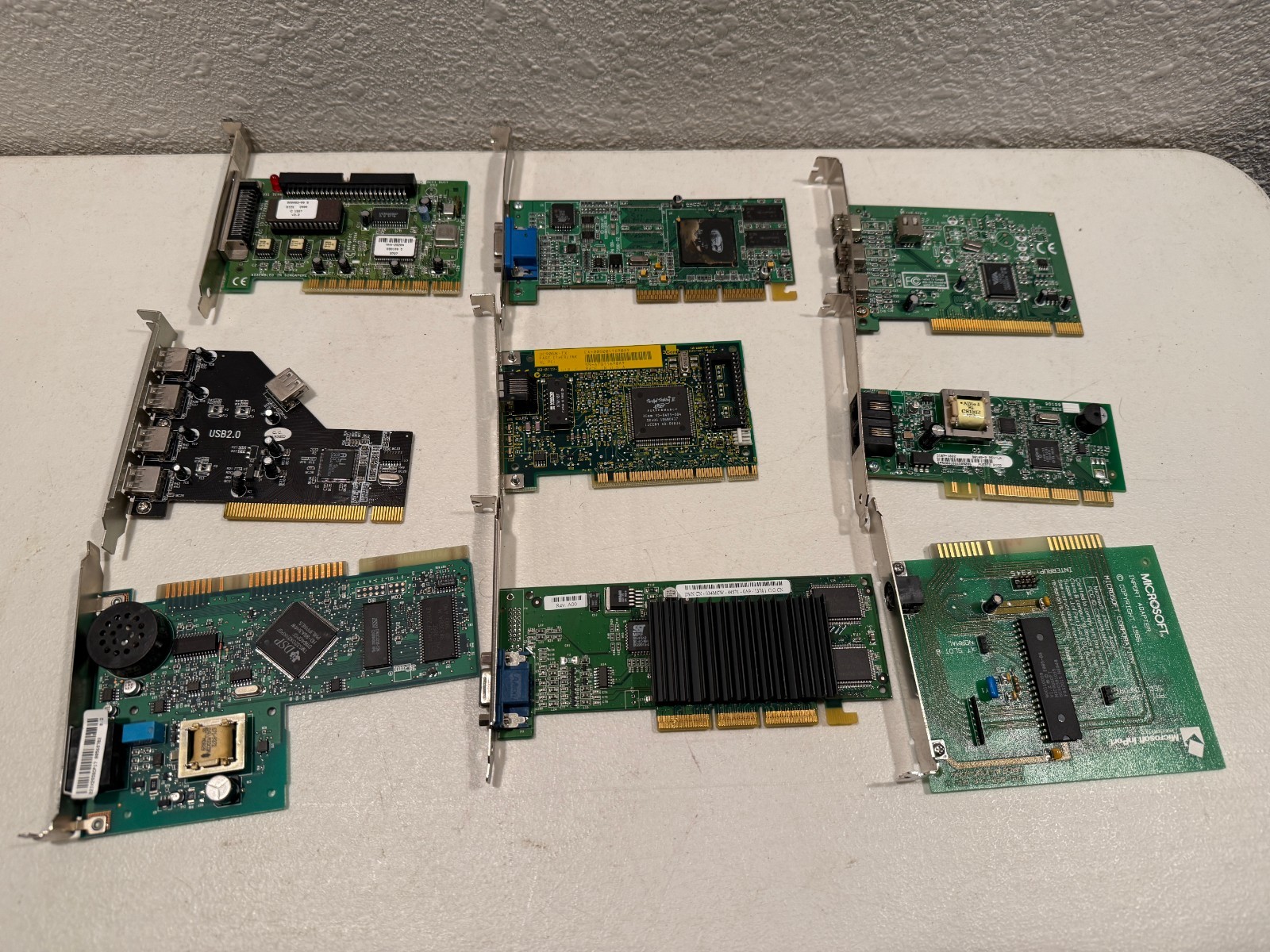 Lot of 9 Vintage Gaming/Computer Video Cards, Audio Cards, USB cards & More