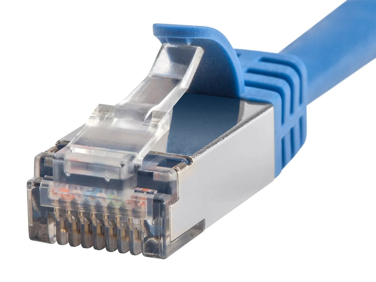 Monoprice Cat7 Ethernet Patch Cable - 3 feet - Blue | Flexboot RJ45 Stranded